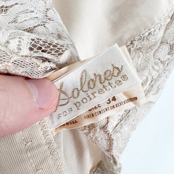 Stunning Vintage Union Made Sexy Sheer Lace Corset Bustier Bra Top Lingerie M/L - Picture 2 of 7